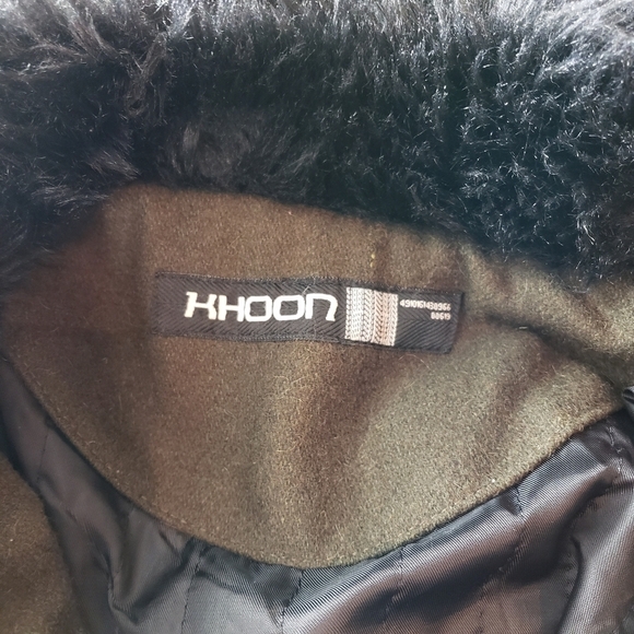 Khoon Womens Size Large Army Style Coat - Picture 7 of 7